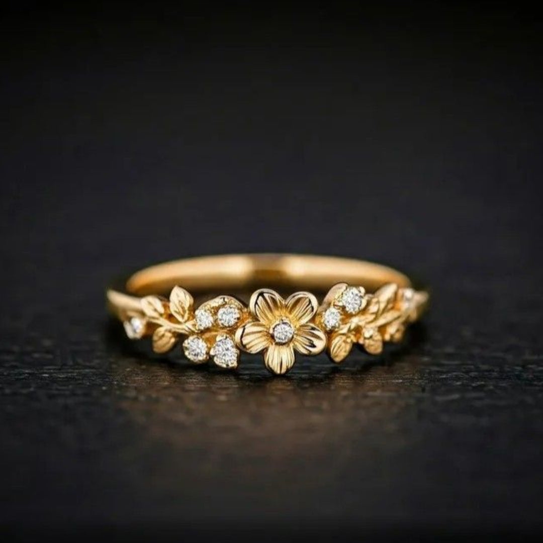 Golden Blossom Ring