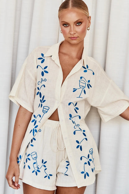 Blue Embroidery