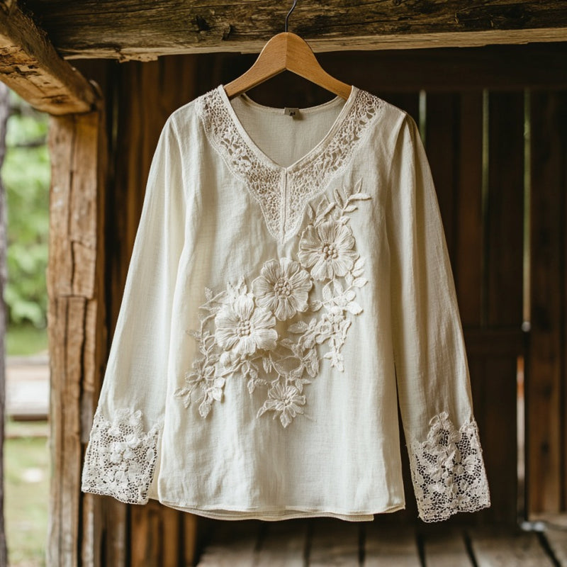 A Vintage Style Shirt with Delicate Timeless Details