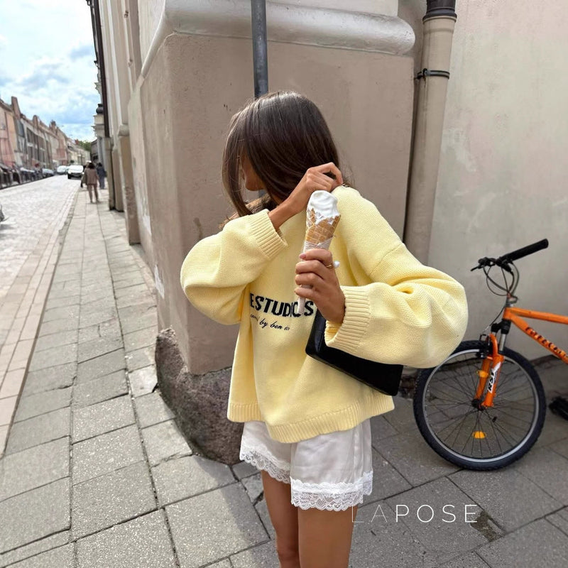 A Vintage Style Sweater with Delicate Timeless Details