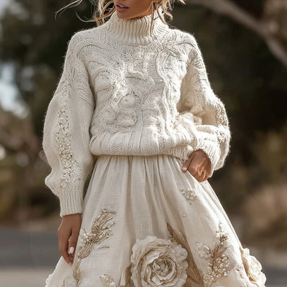 Vintage Inspired Sweater with a Contemporary Edge