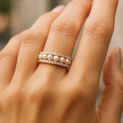 Beautiful Pearl Ring with Unique Style