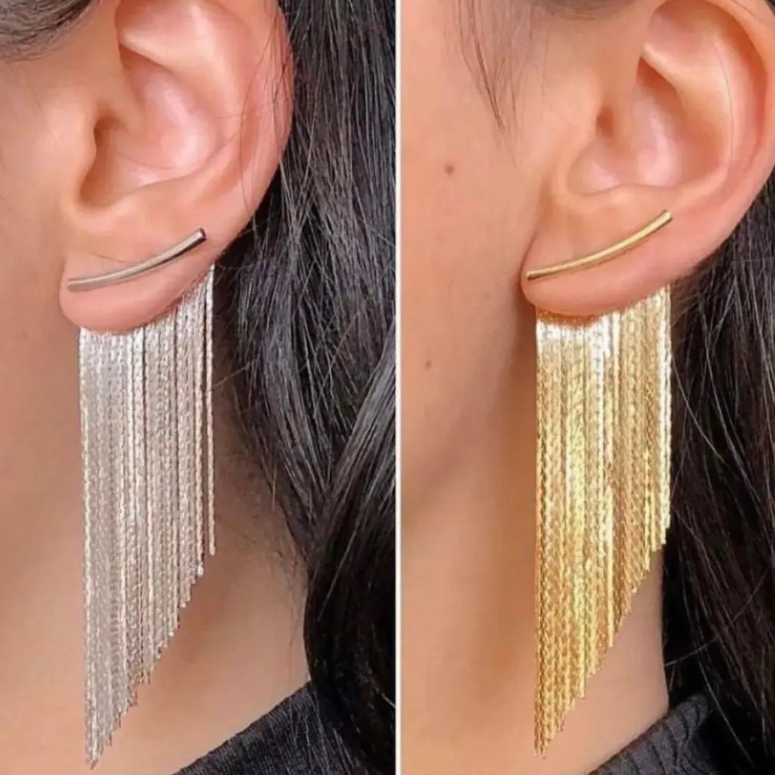 Delicate Artisan Gold Earring