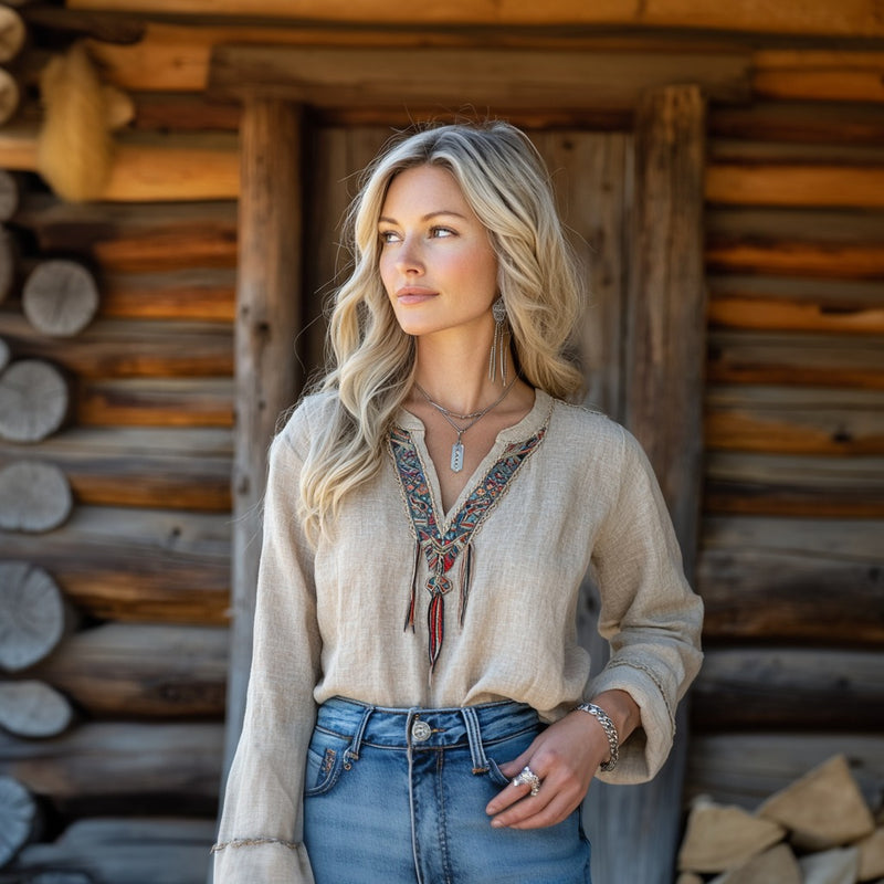 Classic Vintage Blouse with a Flattering Fit