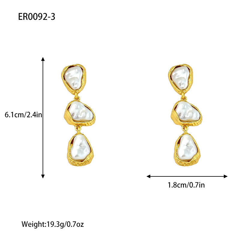 Delicate Artisan Pearl Earring