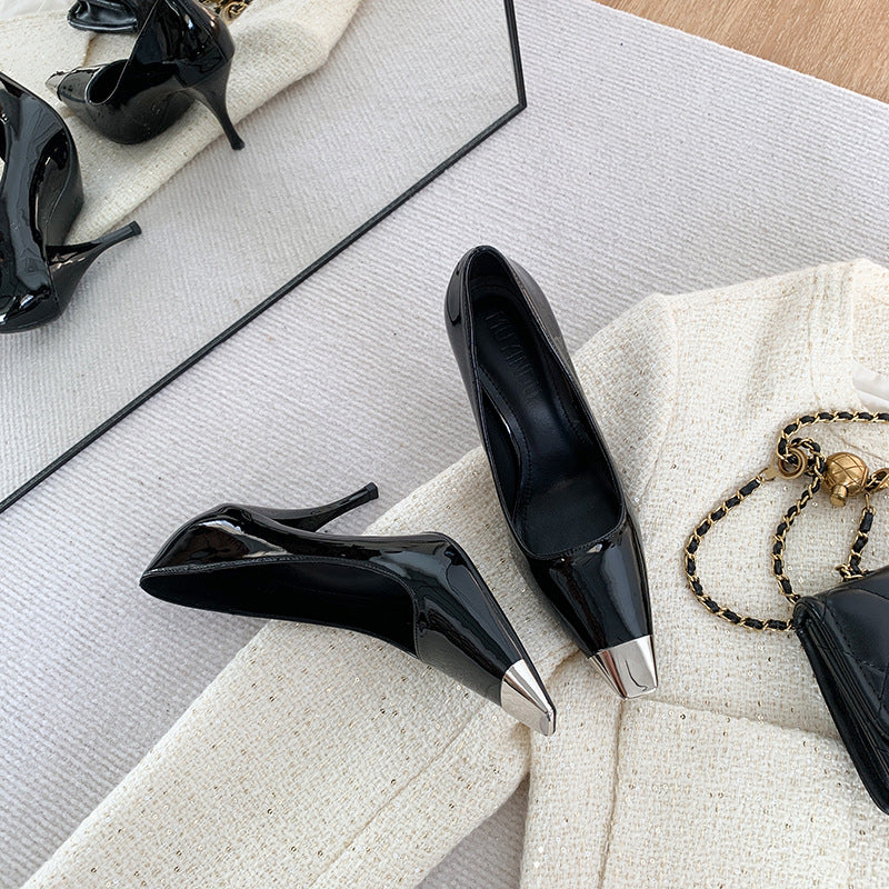 Black Patent Leather Pumps 9cm