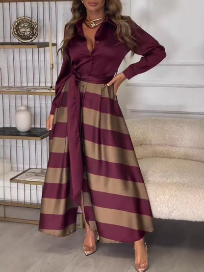 Wine Red Stripes