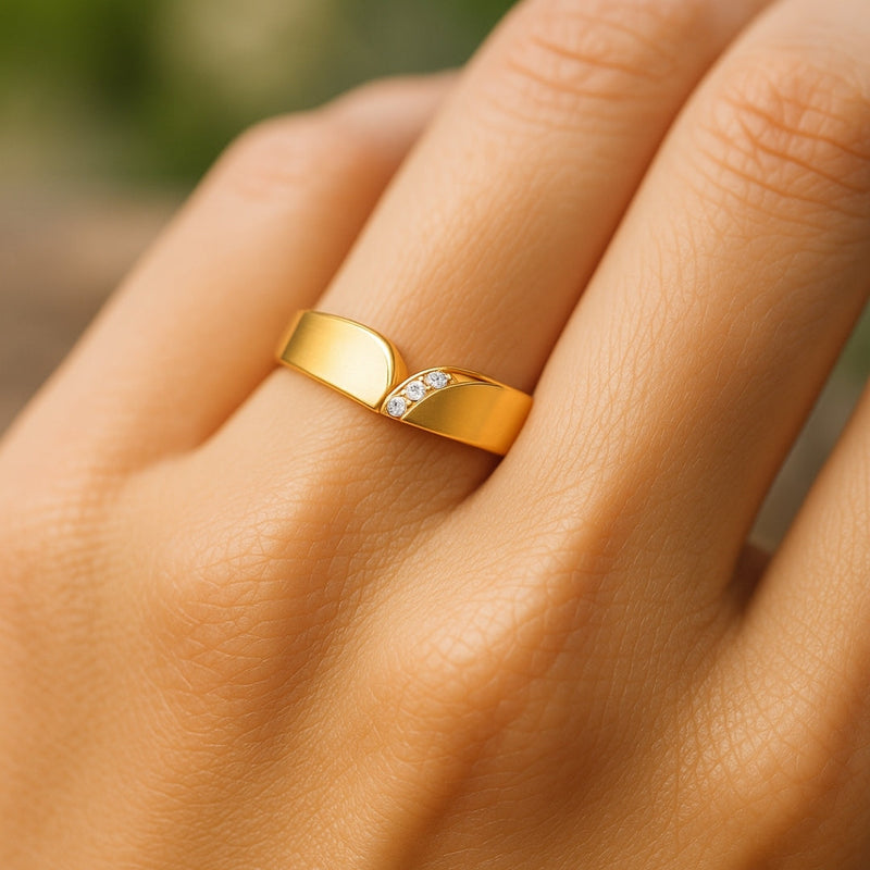 Delicate Artisan Gold Ring