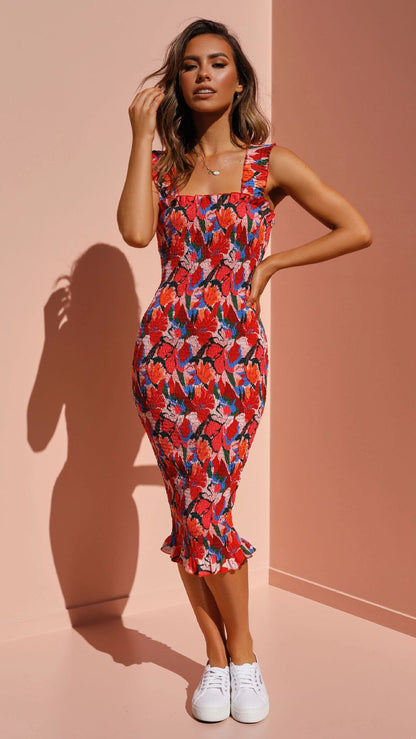 Red Printed