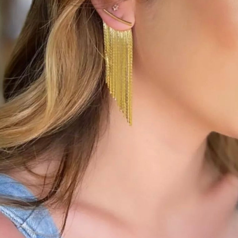 Delicate Artisan Gold Earring