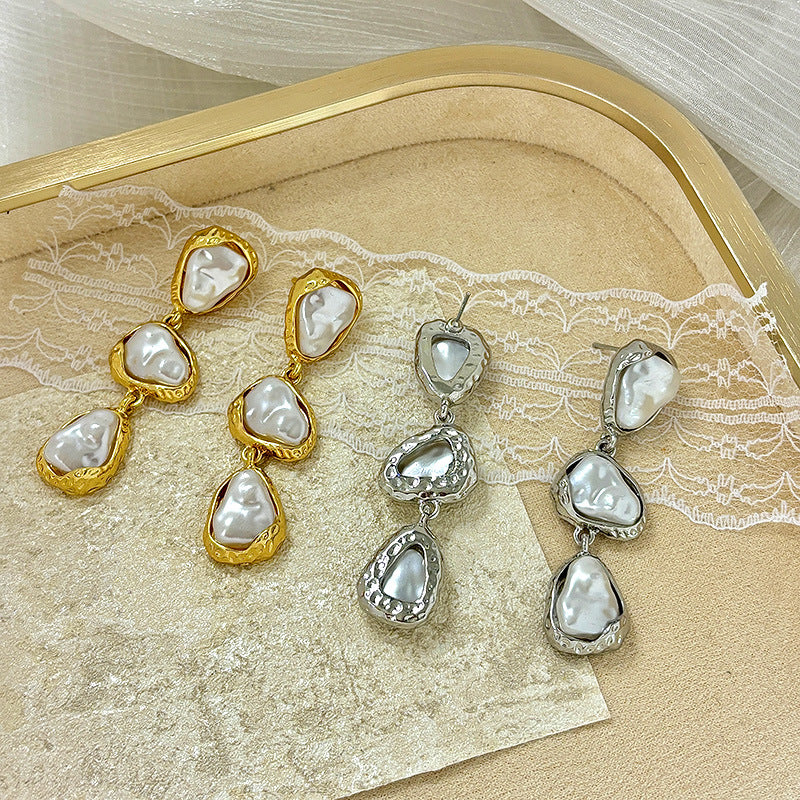 Delicate Artisan Pearl Earring