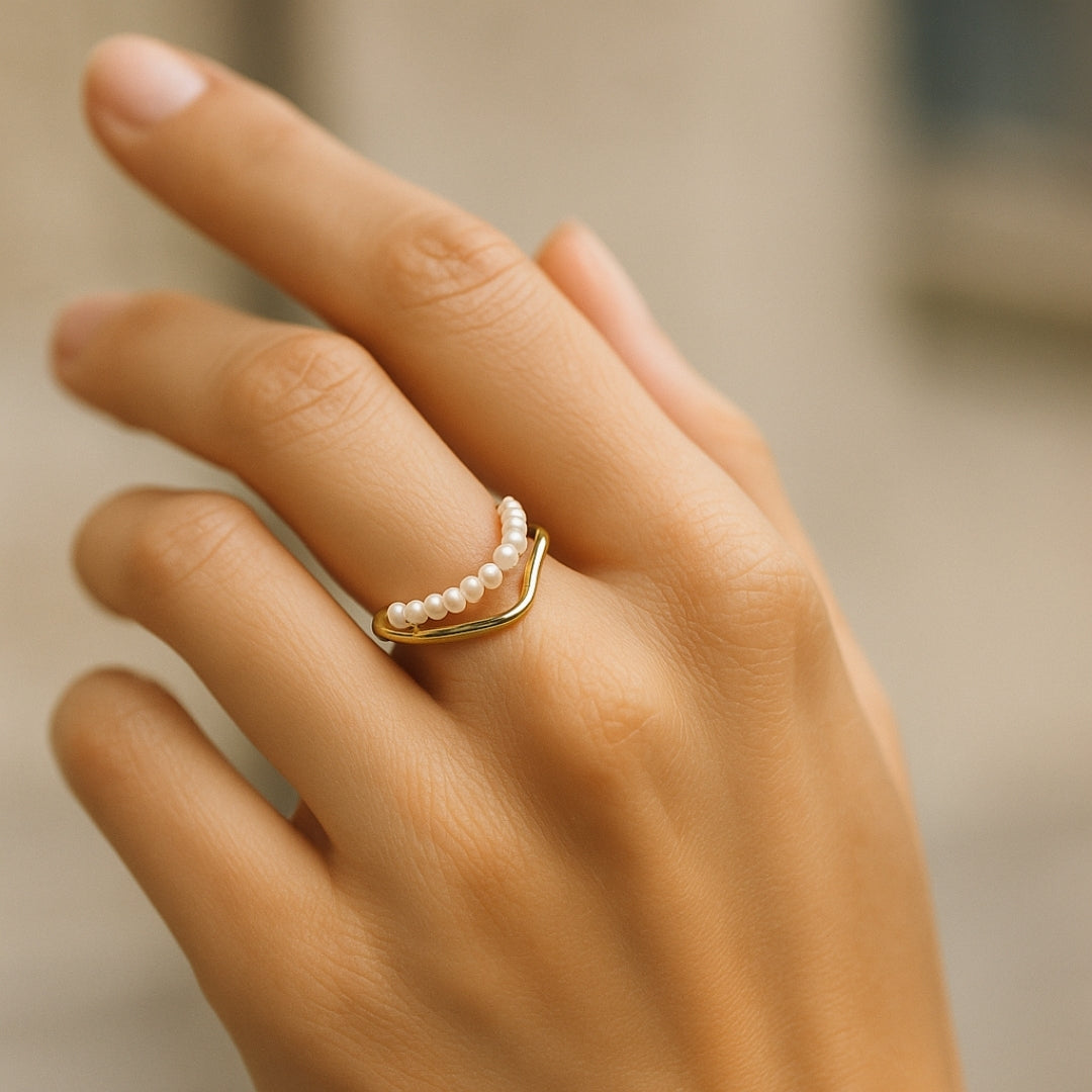Delicate Artisan Gold Ring