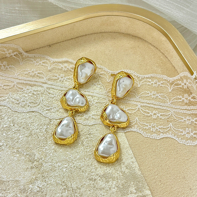 Delicate Artisan Pearl Earring