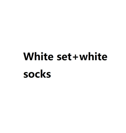 White Suit With Mesh Stockings
