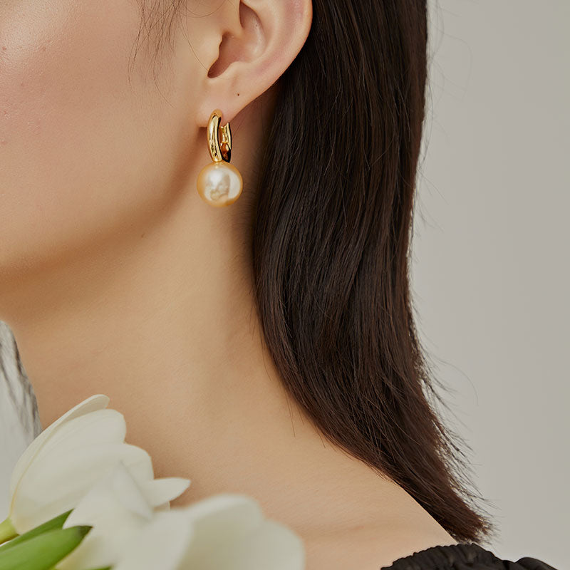 Delicate Artisan Pearl Earring