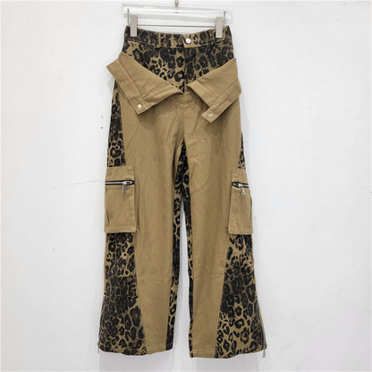 Dark Khaki Leopard Print