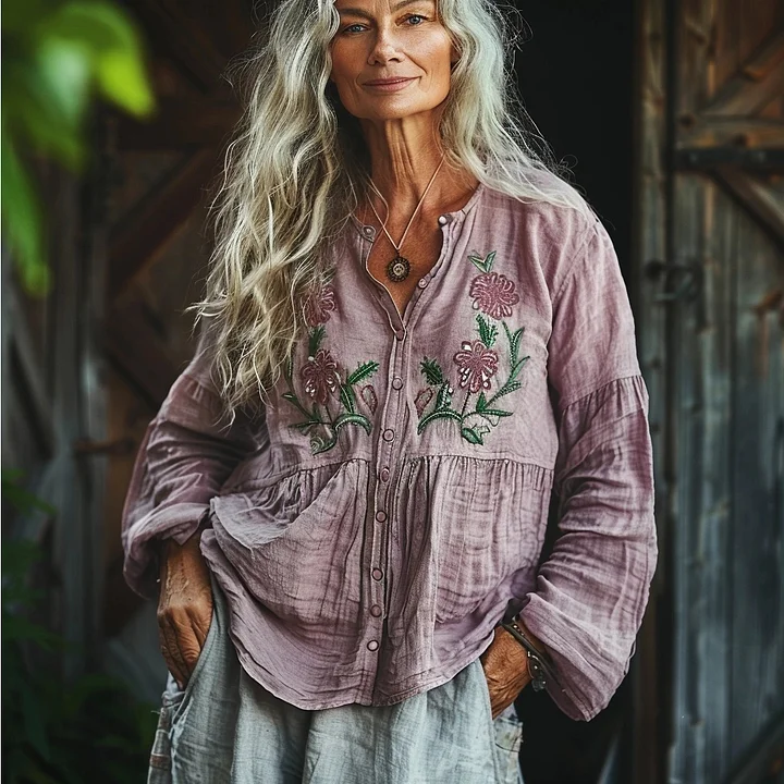 A Vintage Style Shirt with Delicate Timeless Details