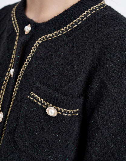 A Vintage Style Cardigan with Delicate Timeless Details