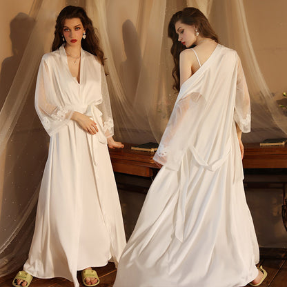 6076 White Outerwear Gown