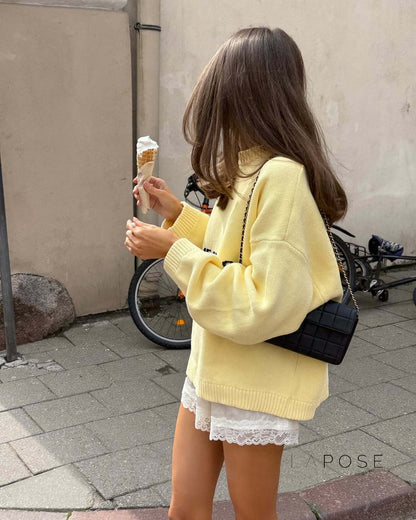 A Vintage Style Sweater with Delicate Timeless Details