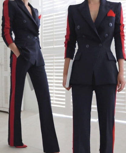 Navy/red