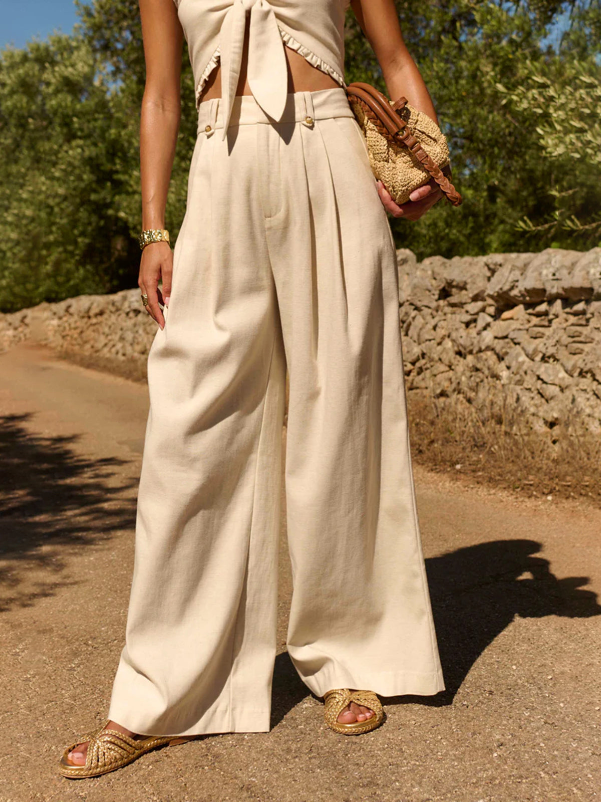 A Vintage Style Pants with Delicate Timeless Details