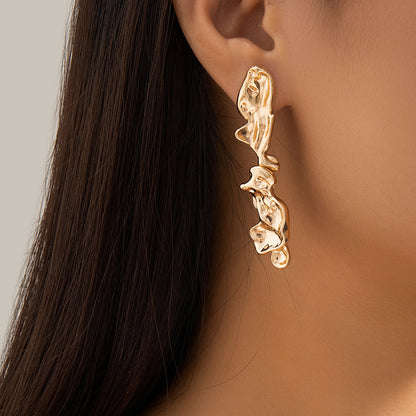Stud Earrings Gold 3046