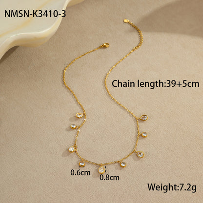 White Zirconium Necklace