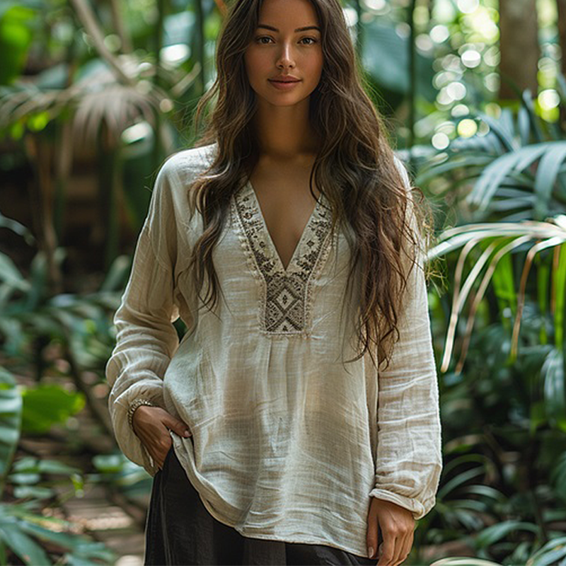 Classic Vintage Blouse with a Flattering Fit