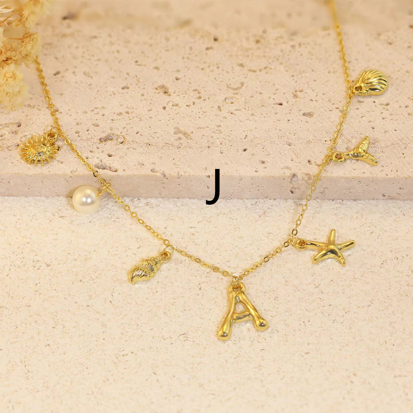 Gold Letter J