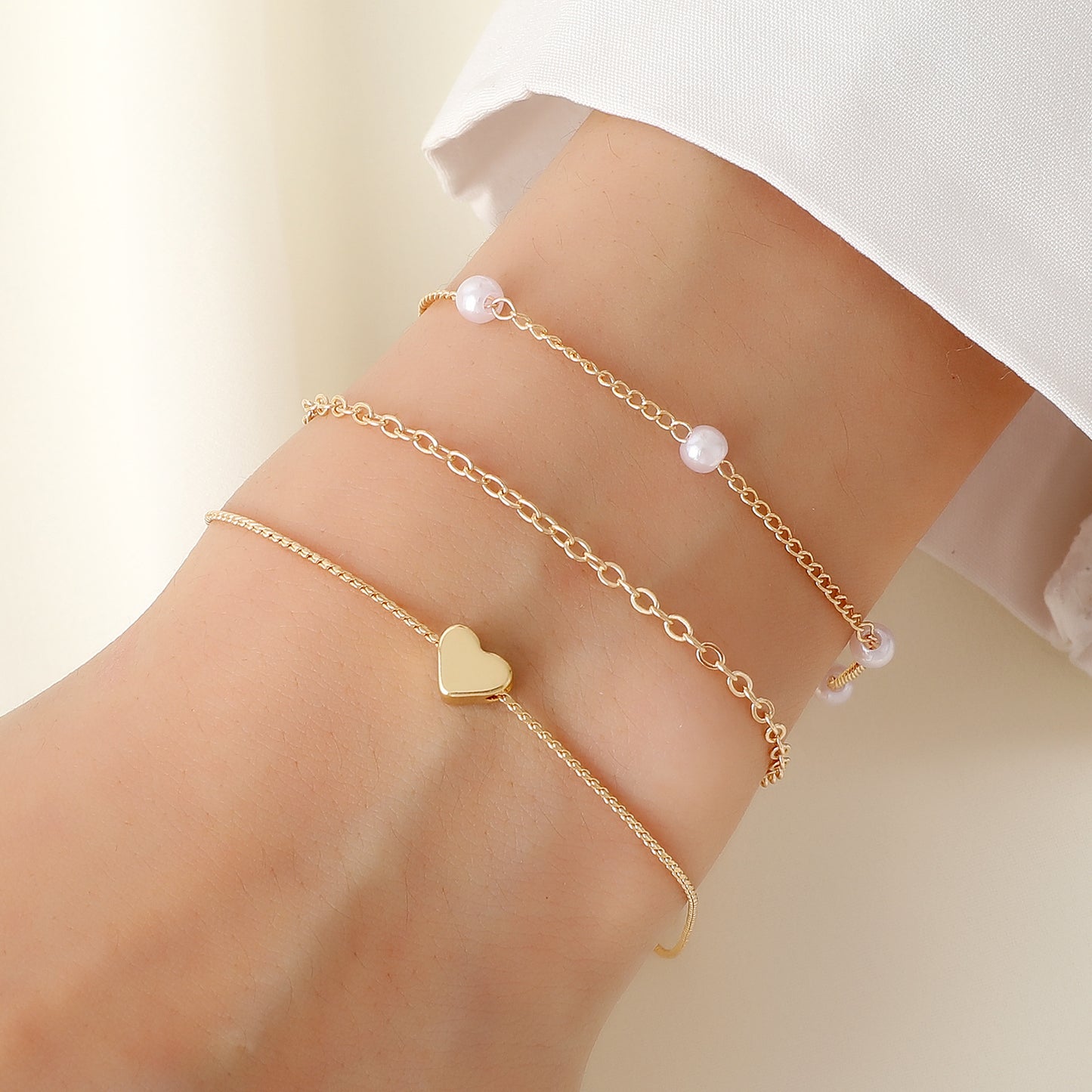 Pearl Heart Bracelet