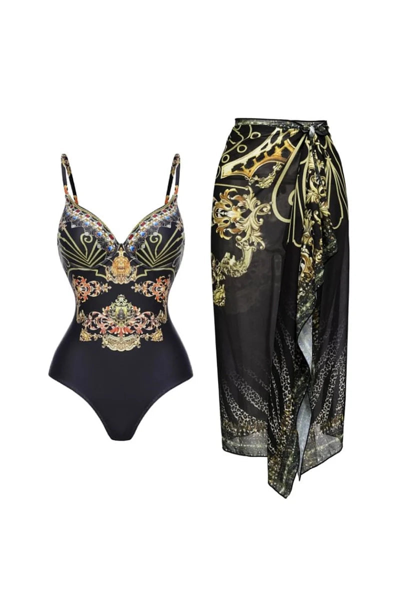 Wrap Skirt Suit