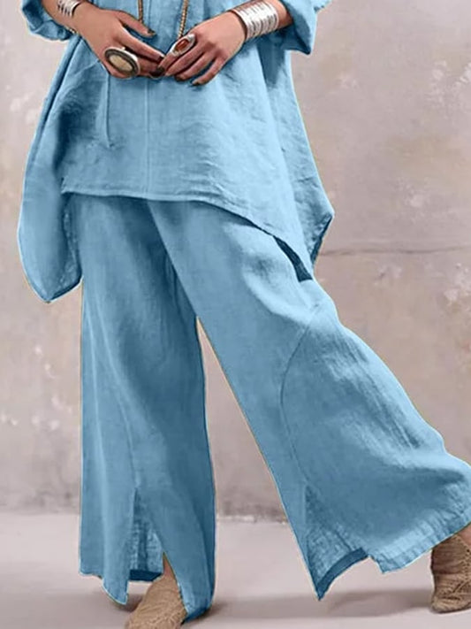 Women's Casual Solid Color Cotton Pants