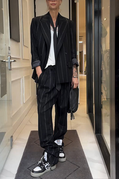 Striped black
