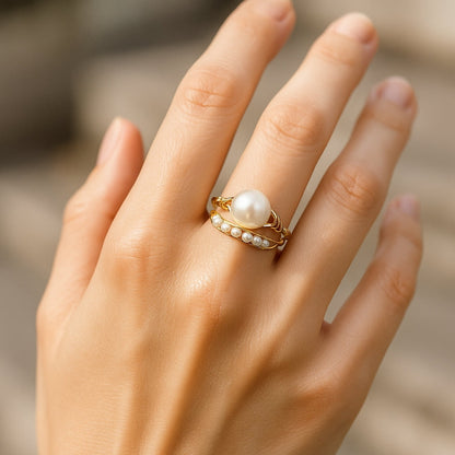 Delicate Artisan Gold Ring