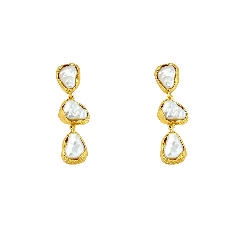 Delicate Artisan Pearl Earring