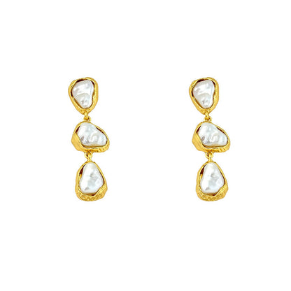 Delicate Artisan Pearl Earring