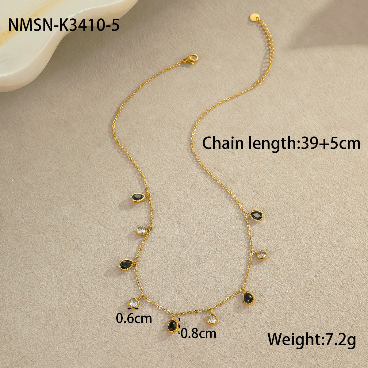 Black Zirconium Necklace