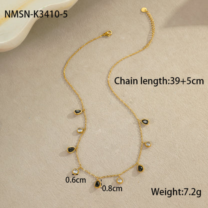 Black Zirconium Necklace