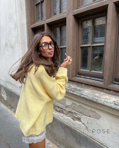 A Vintage Style Sweater with Delicate Timeless Details