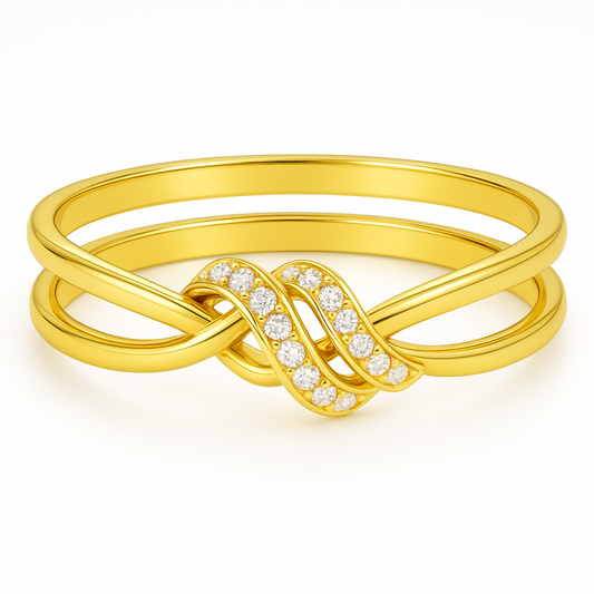 Twisted Triple Band Ring