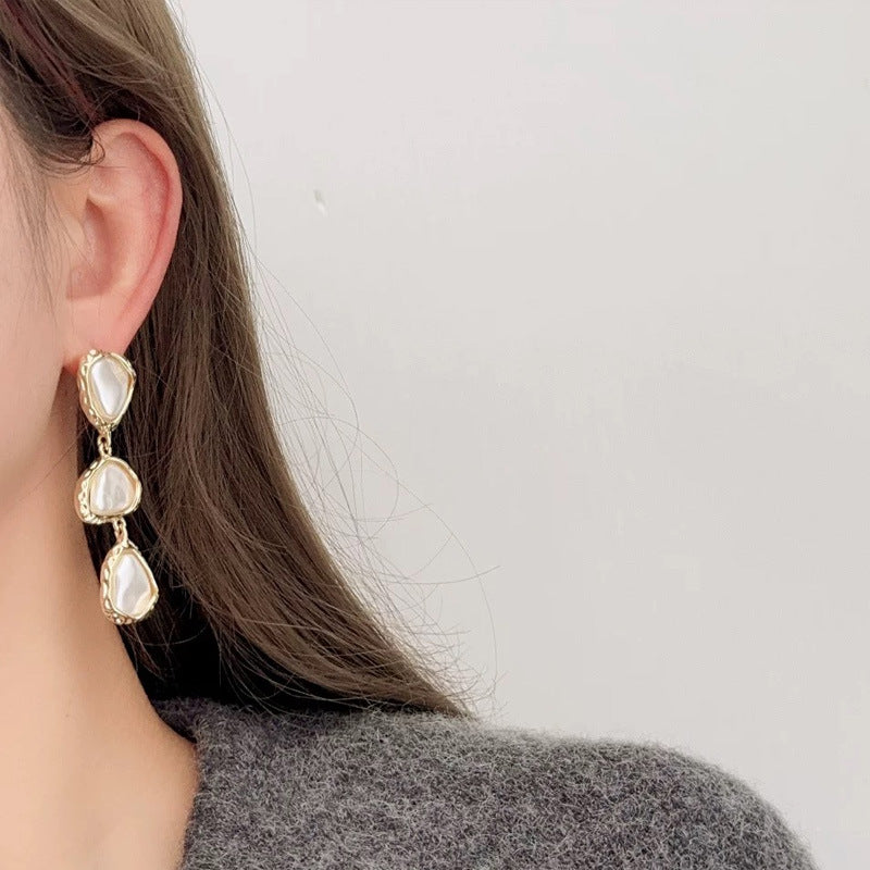 Delicate Artisan Pearl Earring