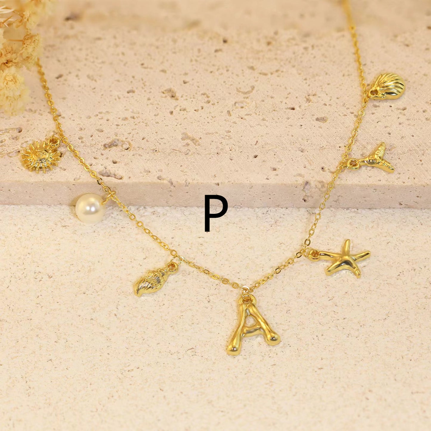 Gold Letter P