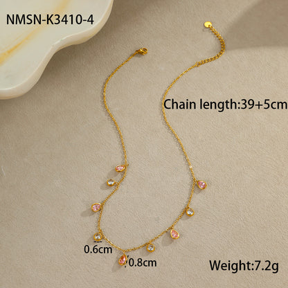 Pink Zirconium Necklace