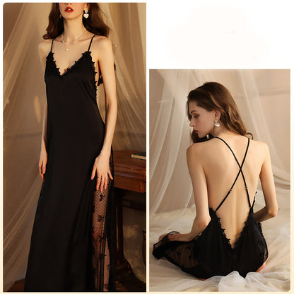 420 Black Slip Dress