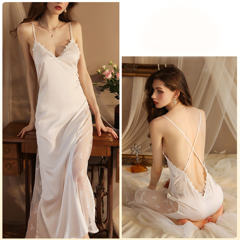420 White Suspender Skirt
