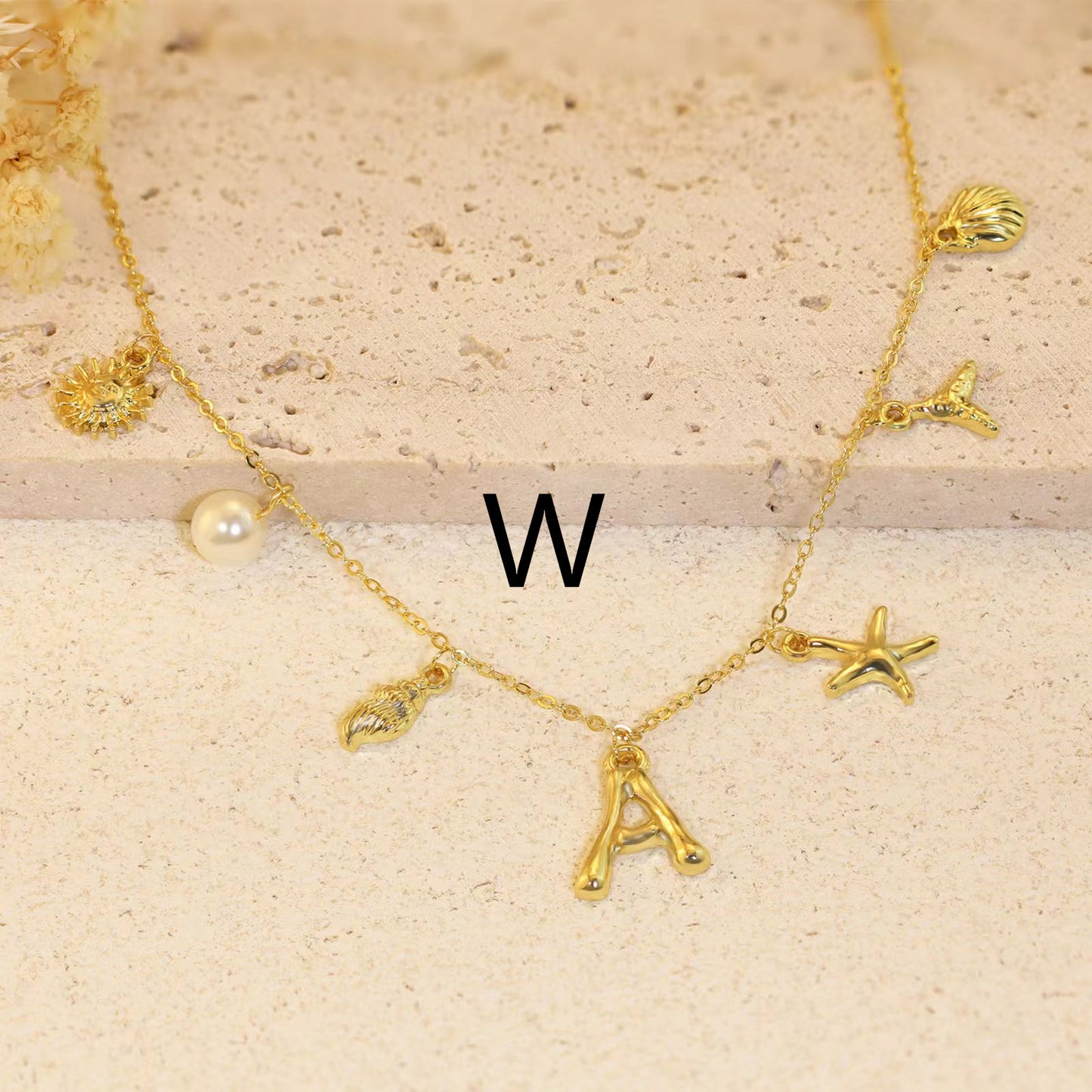 Gold Letter W