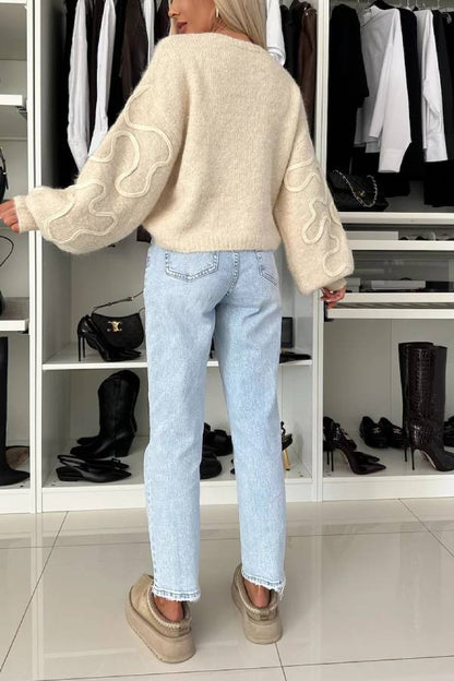 A Vintage Style Sweater with Delicate Timeless Details