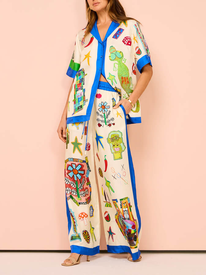 A Vintage Style Pants with Delicate Timeless Details