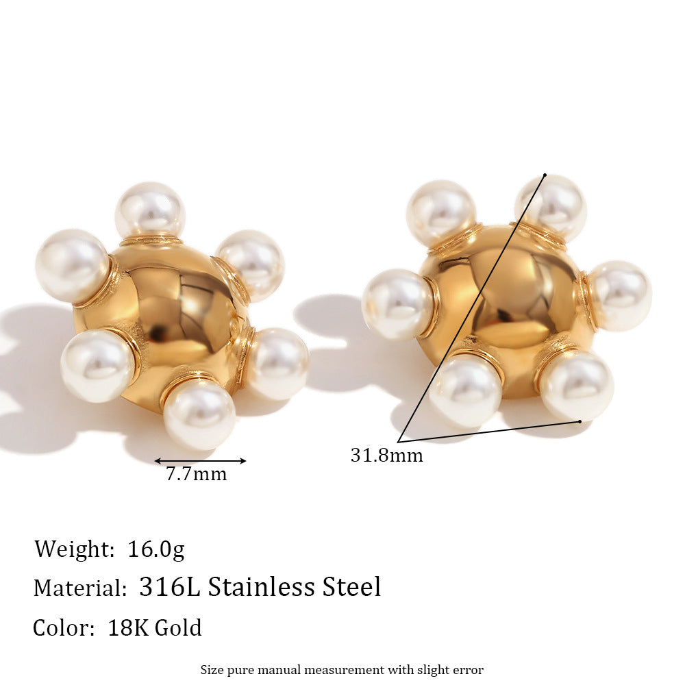 Pearl Glossy Round Wheel Gold